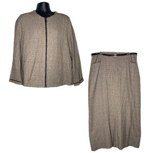 Canyon Road 2pc Jacket & Maci Skirt Set (Size:16, Color:Gray/Black)